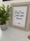 Trust Me You Can Dance Vodka Alcohol Kitchen Wall Decor Print